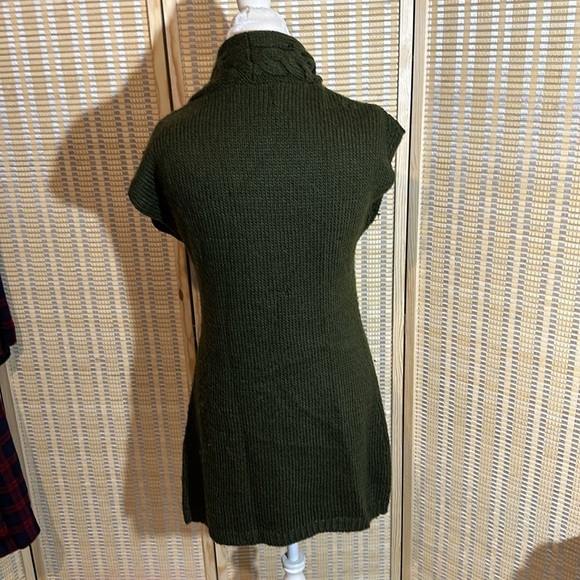 Vintage 1990s Y2K Fenn Wright Manson Dark Green Duster Length Cardigan Small - Picture 10 of 16